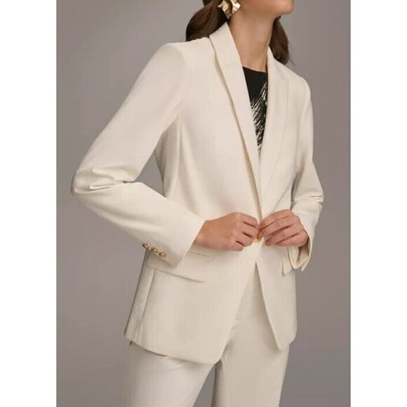 Zara White One Button Blazer Jacket - Made in Spain - Picture 1 of 9